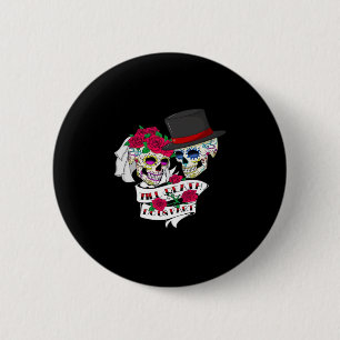 Till Death Do Us Part Skull 6 Cm Round Badge