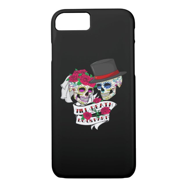 Till Death Do Us Part Skull Case-Mate iPhone Case (Back)