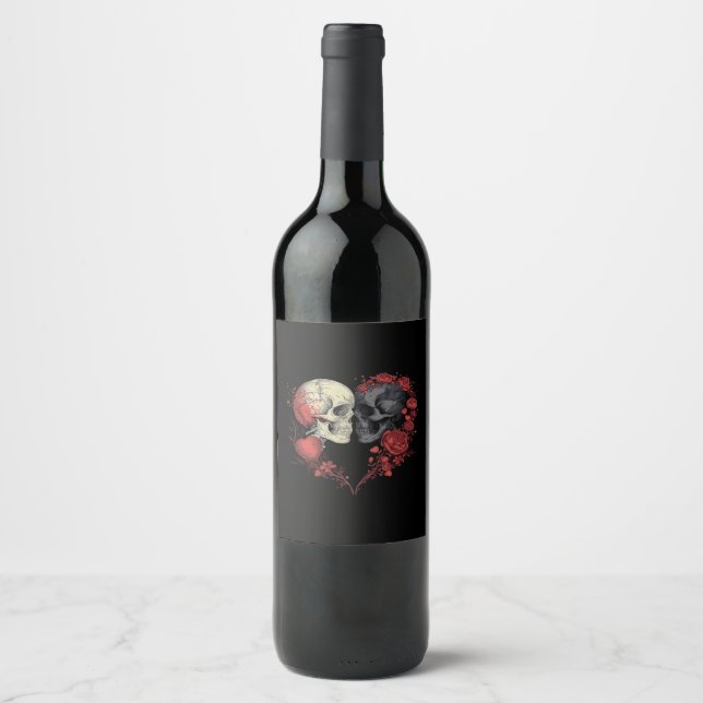 Till Death Do Us Part – Spooky Love Story Wine Label (Front)