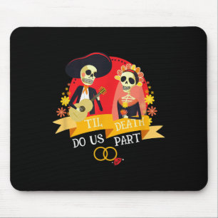 Till Death Do Us Part Sugar Skull Wedding Bride Gr Mouse Mat
