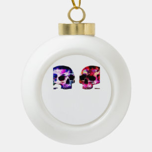 Till Death Do Us Part Together Ceramic Ball Christmas Ornament