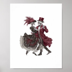 Till Death Do Us Part – Victorian Skeleton Couple  Poster
