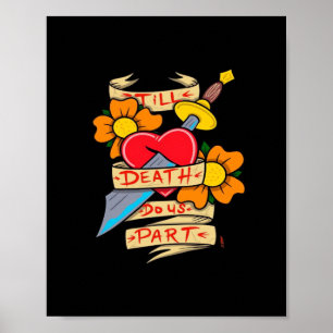 Till Death Do Us Part Vintage Tattoo Classic Poster