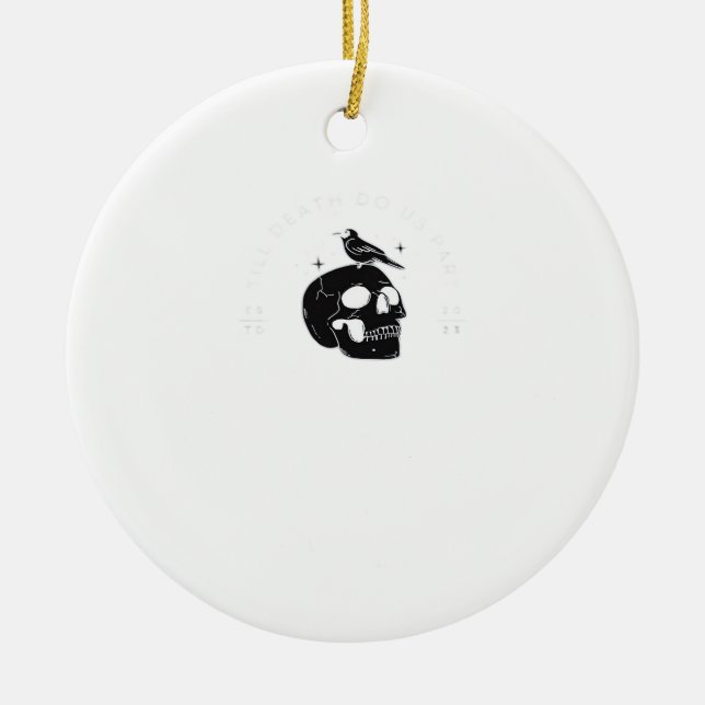 Till Death Do Us Part Wedding Classic Ceramic Tree Decoration (Front)