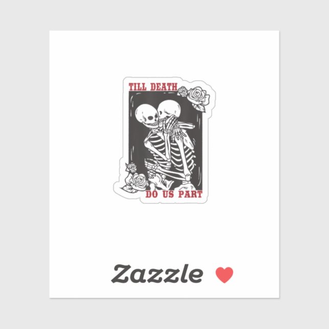 Till Death Do Us Part Wedding Skeleton Couple Vale (Sheet)