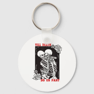 Till Death Do Us Part Wedding Skeleton Couple Vale Key Ring