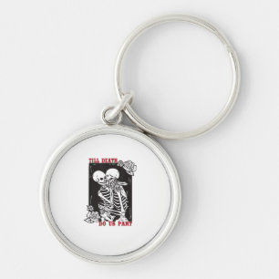 Till Death Do Us Part Wedding Skeleton Couple Vale Key Ring