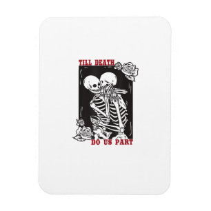 Till Death Do Us Part Wedding Skeleton Couple Vale Magnet