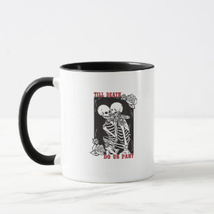 Till Death Do Us Part Wedding Skeleton Couple Vale Mug