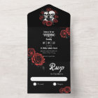 Till death do us part wedding skull couple