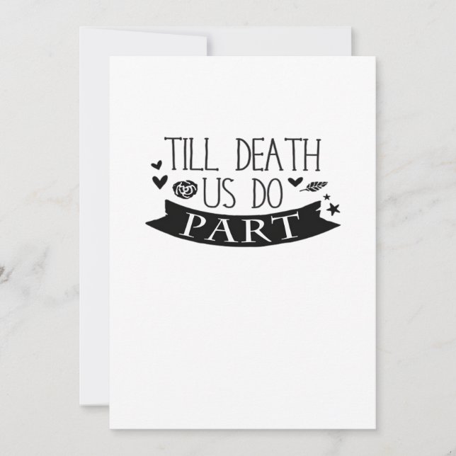Till Death Do Us Part Wedding Vows Classic Holiday Card (Front)
