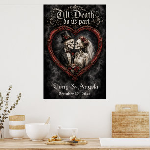 Till Death Do Us Part Wedding Welcome Poster
