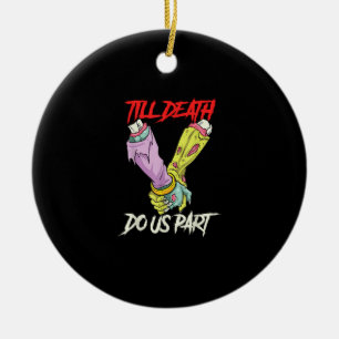 Till Death Do Us Part Zombie Hands Death Pastel Go Ceramic Tree Decoration