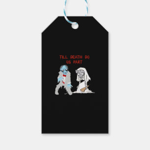 Till Death Do Us Part Zombie Wedding Halloween Cou Gift Tags