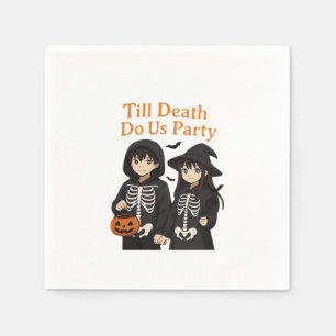 Till Death Do Us Party – Anime Halloween Couple Cl Napkin