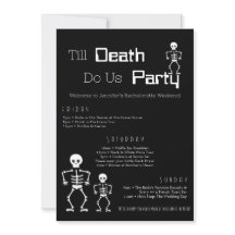 Till Death Do Us Party Bachelorette Itinerary 