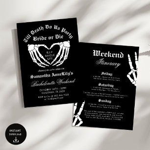 Till death do us Party Bachelorette Party  Invitation