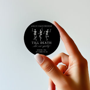 Till Death Do Us Party Bachelorette Weekend Classic Round Sticker