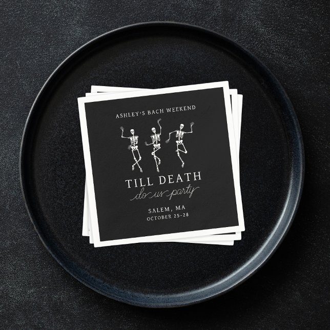 Till Death Do Us Party Bachelorette Weekend Napkin (Creator Uploaded)