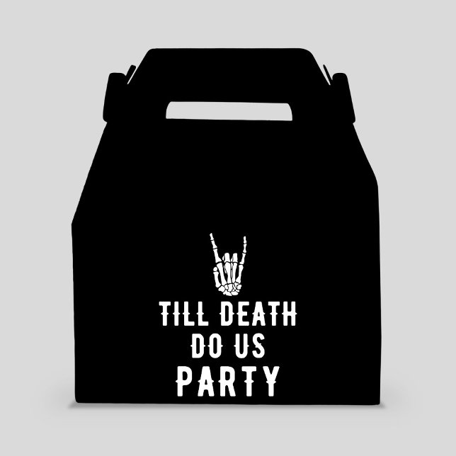 Till Death Do Us Party Black Skeleton Party Guests Favour Box (Till Death Do Us Party Black Skeleton Party Guests Favor Boxes
)