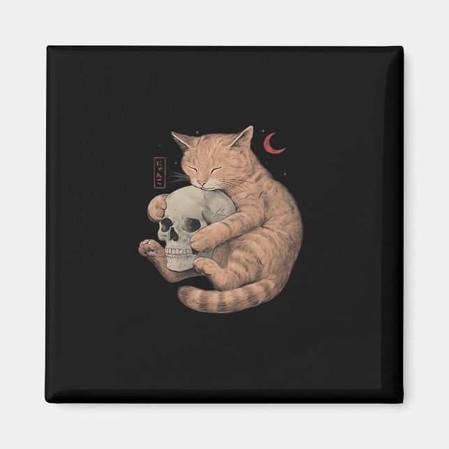 Till Death Do Us Party Cat Skull Classic Magnet (Front)