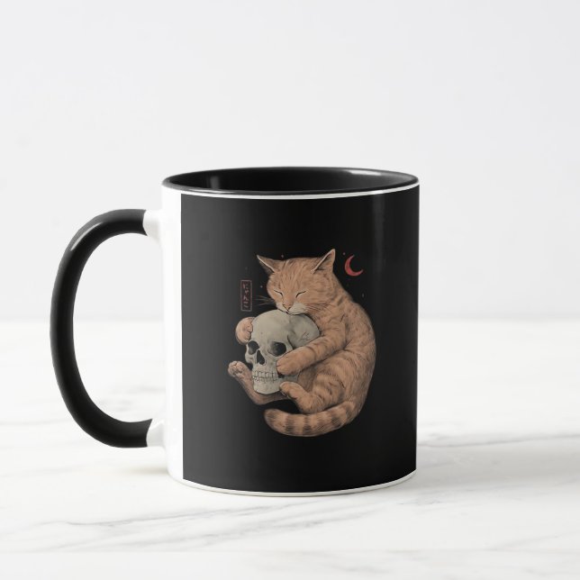 Till Death Do Us Party Cat Skull Classic Mug (Left)