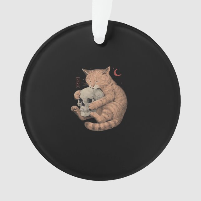 Till Death Do Us Party Cat Skull Classic Ornament (Front)