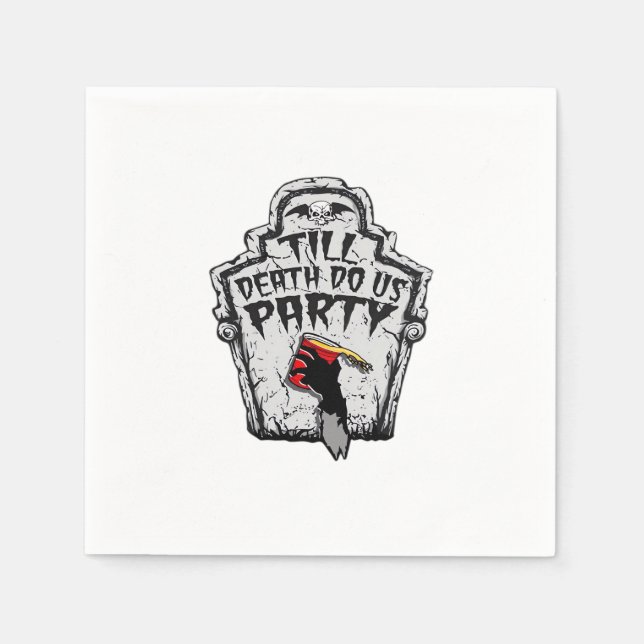 Till Death Do Us Party Classic For Halloween Napkin (Front)