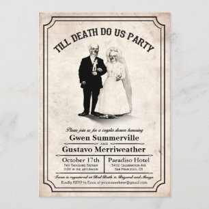Till Death Do Us Party Couples Shower Invitations