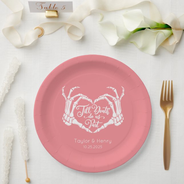 Till Death Do Us Party Custom Wedding Paper Plates (Wedding)