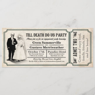 Till Death Do Us Party Engagement Party Tickets Invitation