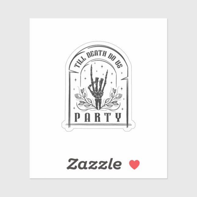 Till Death Do Us Party Gifts Retro Bachelorette Ha (Sheet)