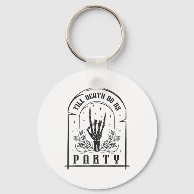 Till Death Do Us Party Gifts Retro Bachelorette Ha Key Ring (Front)