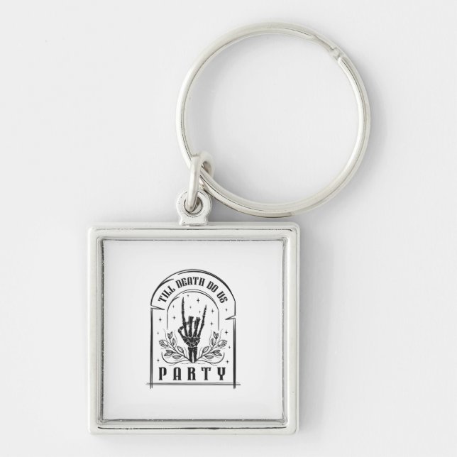 Till Death Do Us Party Gifts Retro Bachelorette Ha Key Ring (Front)