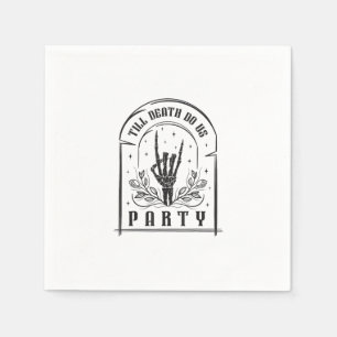 Till Death Do Us Party Gifts Retro Bachelorette Ha Napkin