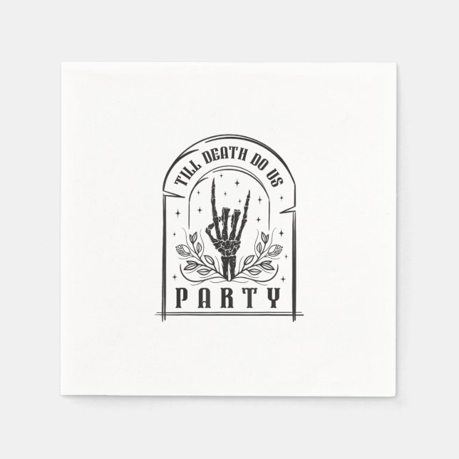 Till Death Do Us Party Gifts Retro Bachelorette Ha Napkin (Front)