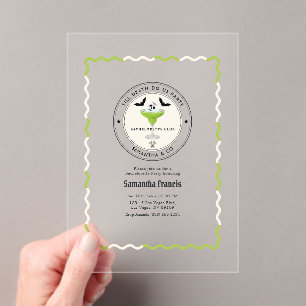 Till Death Do Us Party Gothic Bachelorette Party Acrylic Invitations