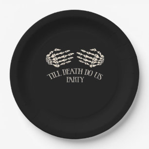 Till Death Do Us Party Halloween Party Paper Plate