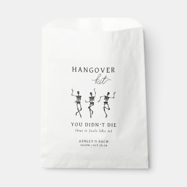 Till Death Do Us Party Hangover Kit Favour Bags (Front)