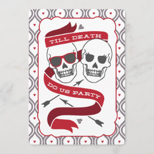 Till Death Do Us Party - Red Wedding Invitation