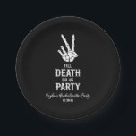Till Death Do Us Party Skeleton Bachelorette Party Paper Plate<br><div class="desc">These are black Till Death Do Us Party Gothic Spooky Skeleton Bachelorette Party Paper Plates!</div>