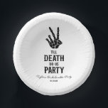 Till Death Do Us Party Skeleton Bachelorette Party Paper Plate<br><div class="desc">This is a Till Death Do Us Party Gothic Spooky Skeleton Bachelorette Party Paper Bowls!</div>