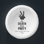 Till Death Do Us Party Skeleton Bachelorette Party Paper Plate<br><div class="desc">This is a Till Death Do Us Party Gothic Spooky Skeleton Bachelorette Party Paper Bowls!</div>