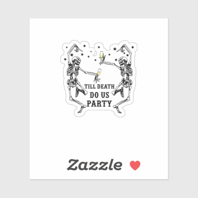 Till Death Do Us Party Skeleton Bridesmaid (Sheet)