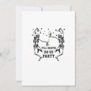 Till Death Do Us Party Skeleton Bridesmaid Theme Holiday Card