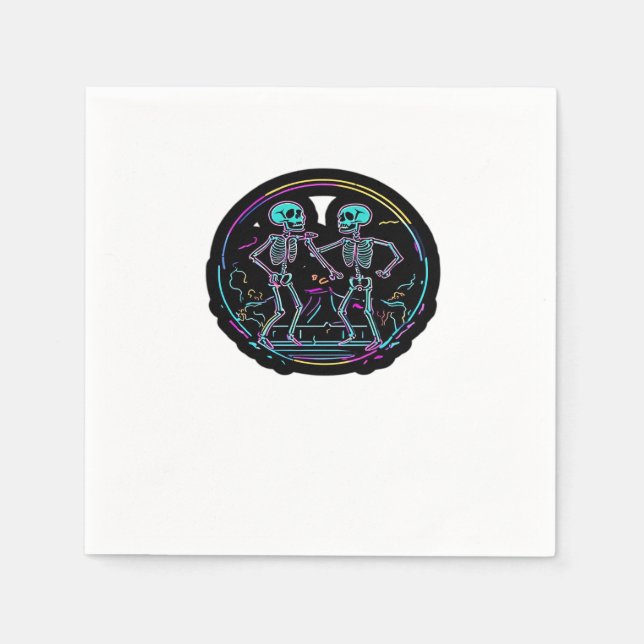 Till Death Do Us Party Skeleton Dance Party Classi Napkin (Front)