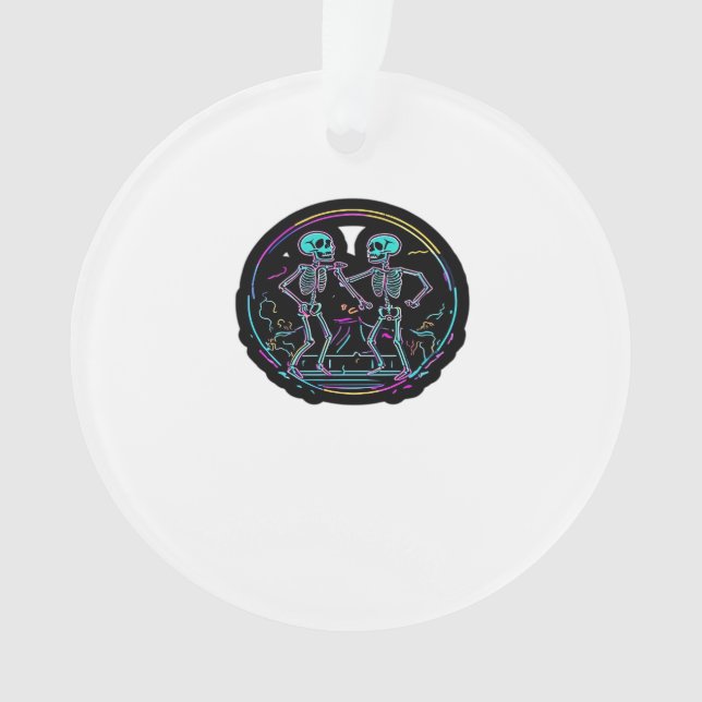 Till Death Do Us Party Skeleton Dance Party Classi Ornament (Front)