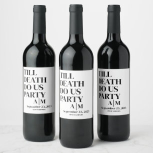 TILL DEATH DO US PARTY Wedding Wine Label