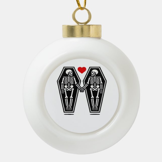 Till Death Do Us Together – Knows No Classic Ceramic Ball Christmas Ornament (Front)