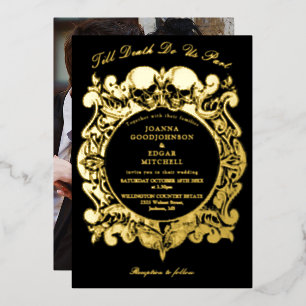 Till Death Gothic Photo Wedding Black And Gold